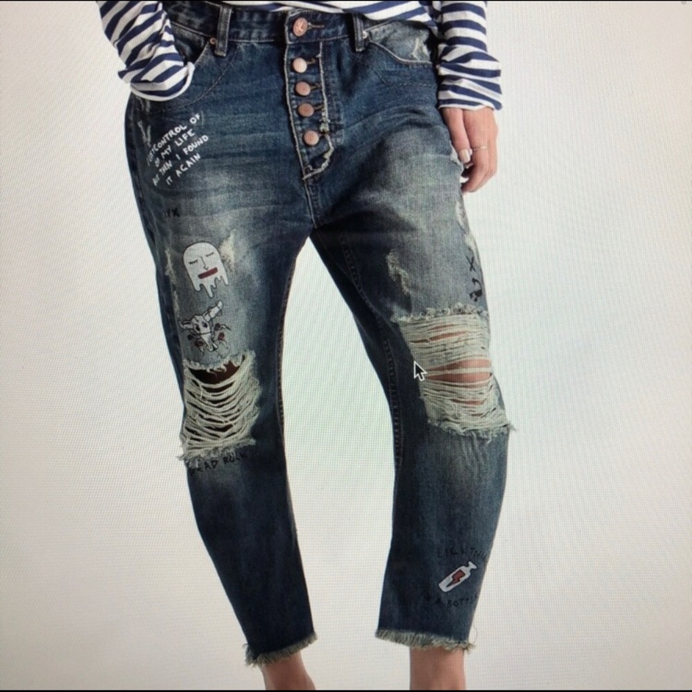 NWT One Teaspoon Eagles denim jean